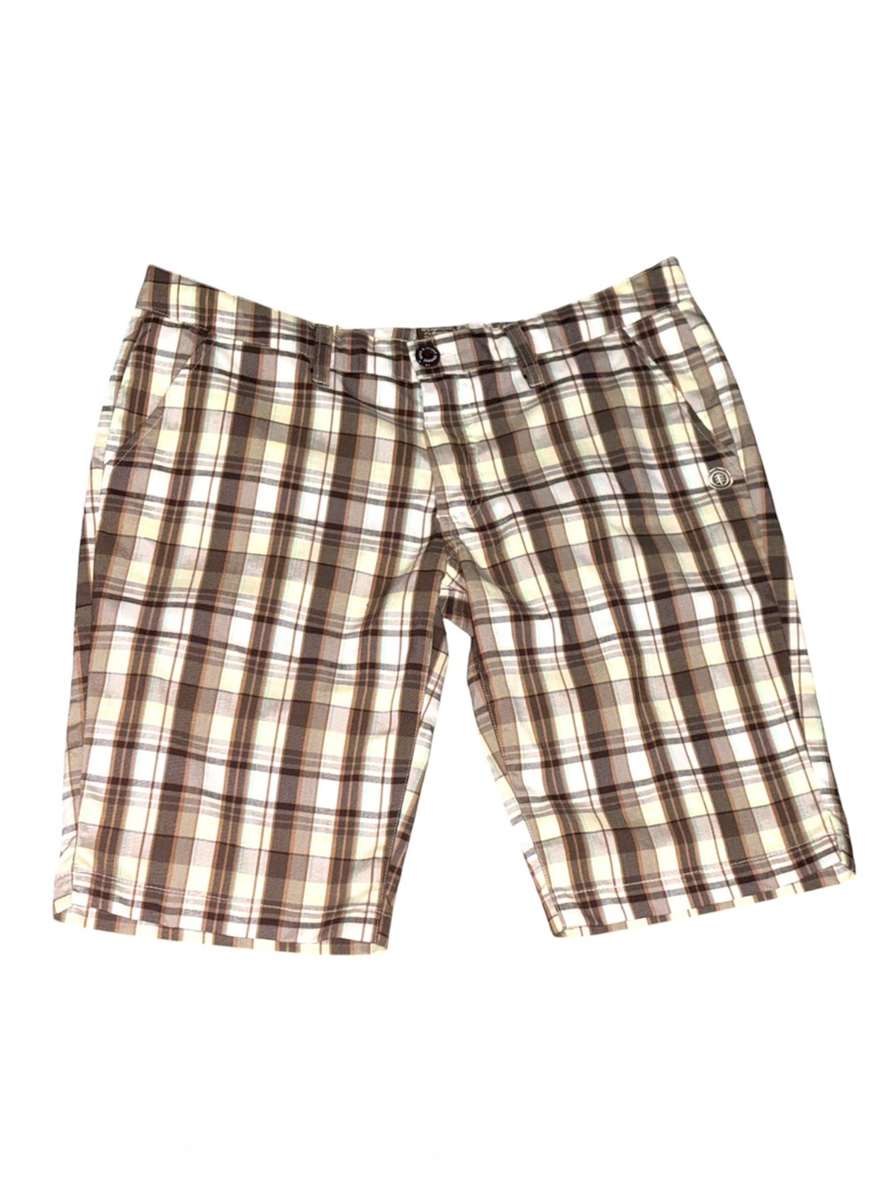 ELEMENT Plaid Casual Skate Style Shorts